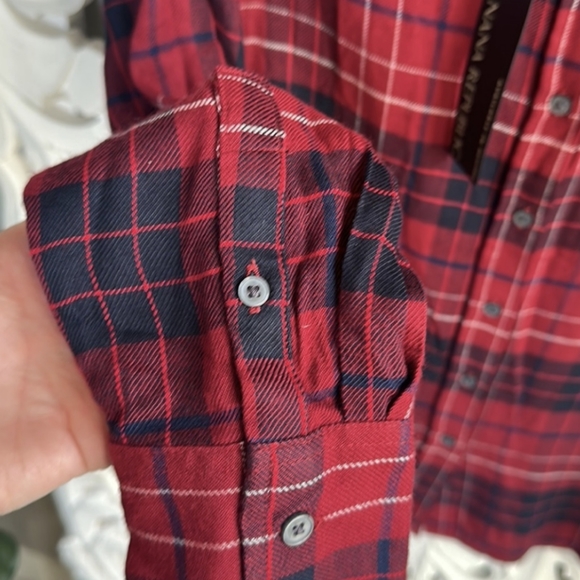 NEW BANANA REPUBLIC DILLON CLASSIC FIR PLAID BUTTON UP FLANNEL SMALL - Picture 5 of 15